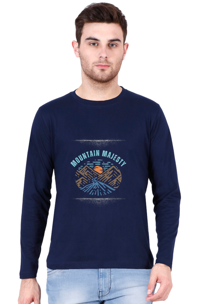 "Mountain Majesty" Round Neck T-Shirt for Men