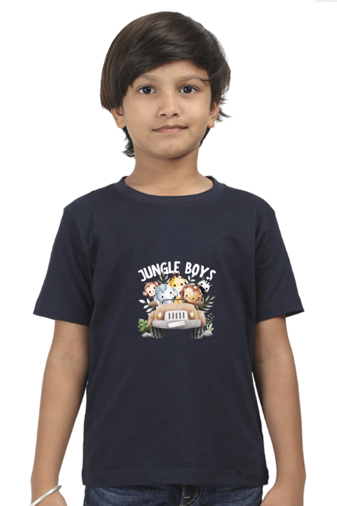 "Boy Round Neck Jungle Boys Half Sleeves T-Shirt"