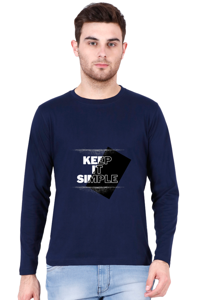 "Keep It Simple" Round Neck T-Shirt for Men