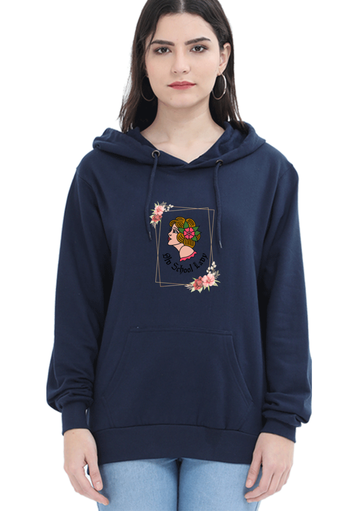 Unisex "Old School Lady" Hooded Sweatshirt