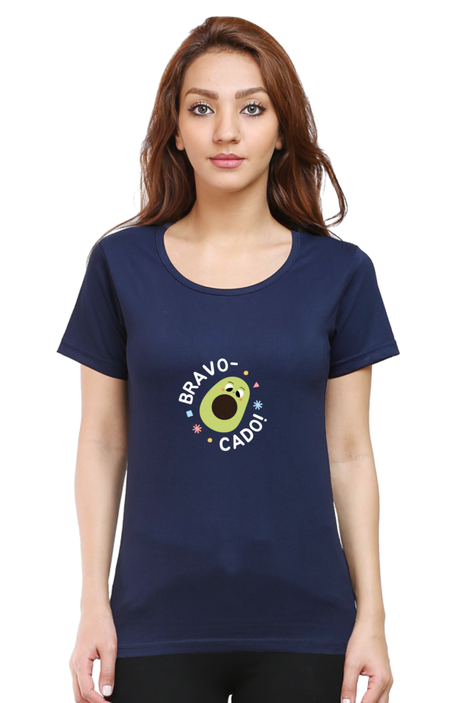 Women’s “Bravo-Cado” Round Neck Half Sleeve T-Shirt