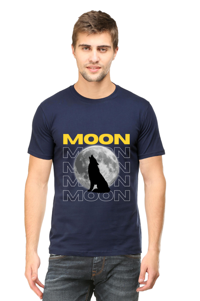 Men's Moon with Wolf T-Shirt