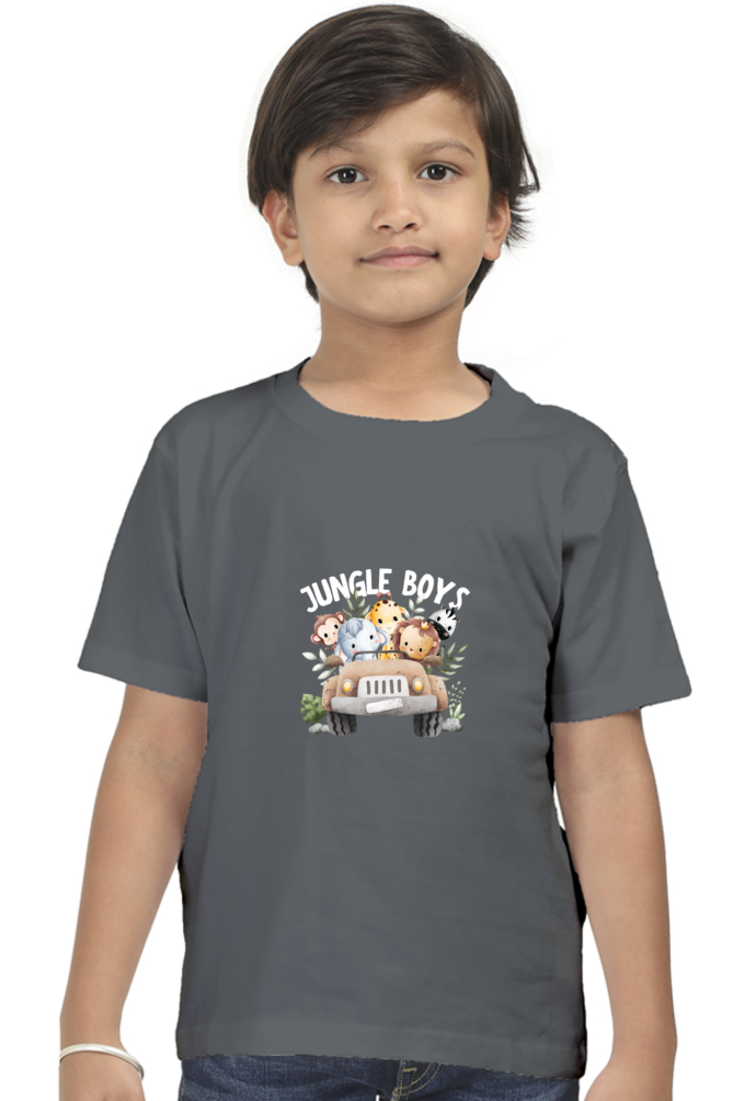 "Boy Round Neck Jungle Boys Half Sleeves T-Shirt"