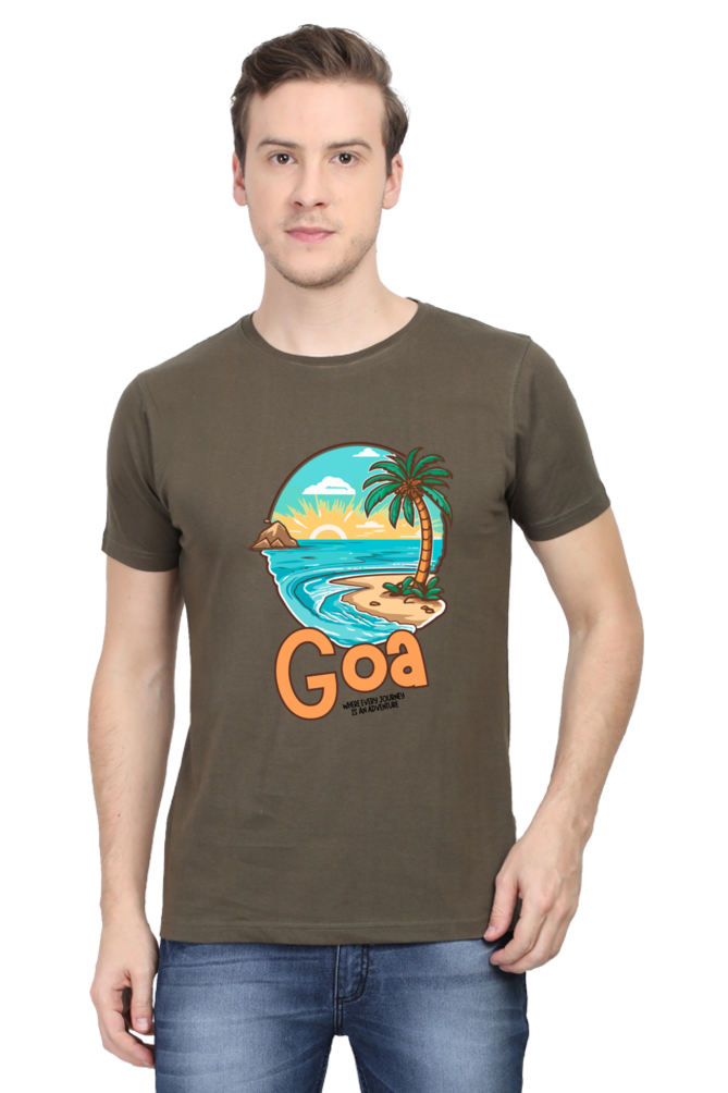 Men's Beach Print T-Shirt