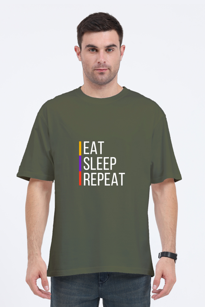 Unisex Oversized "Eat Sleep Repeat" T-Shirt