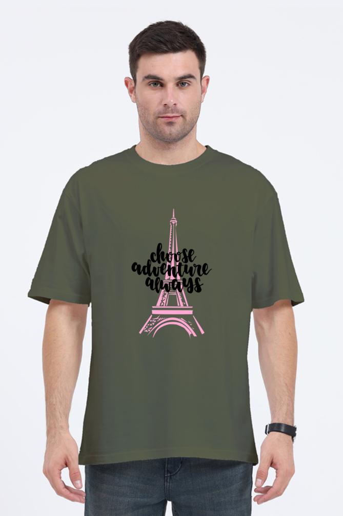 Unisex Oversized Choose Adventure Always-Paris" T-Shirt