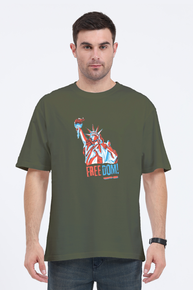 Unisex Oversized "Statue of Liberty Freedom" T-Shirt