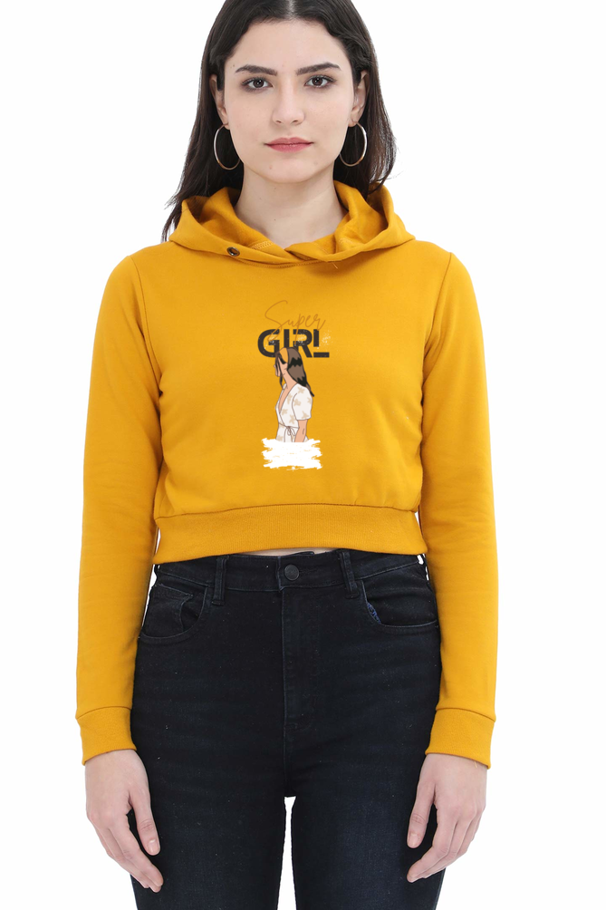 Women’s "Super Girl" Crop Hoodie