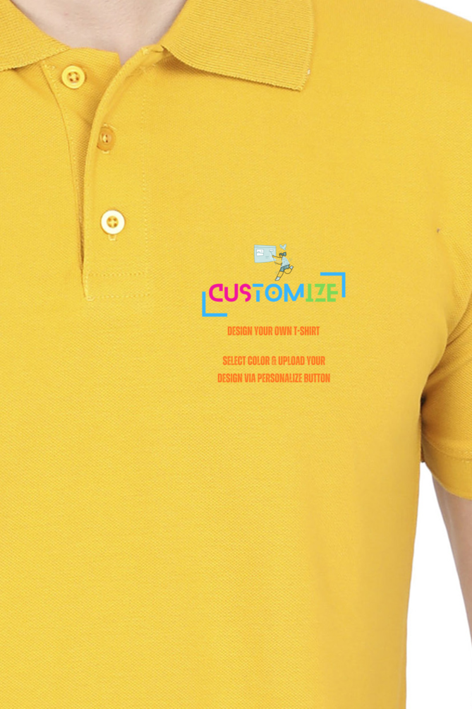 Customizable || Design Your Own Cool T-Shirt || Male Polo Half Sleeve Shirt