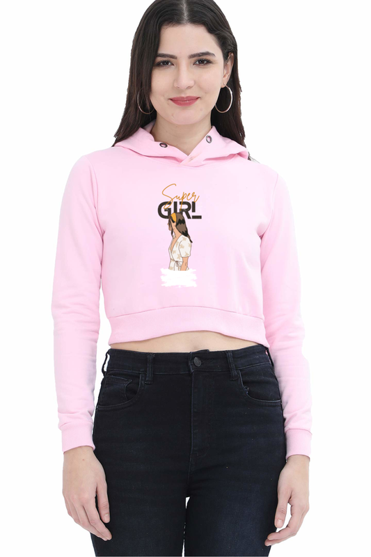 Women’s "Super Girl" Crop Hoodie