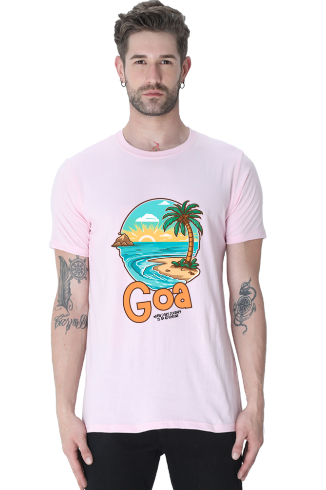 Men's Beach Print T-Shirt