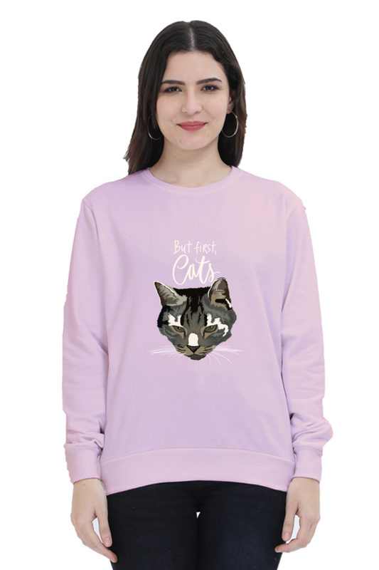 Unisex "But First, Cat" Sweatshirt