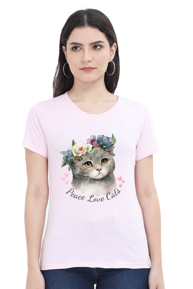 Women's "Peace, Love, Cats" T-Shirt