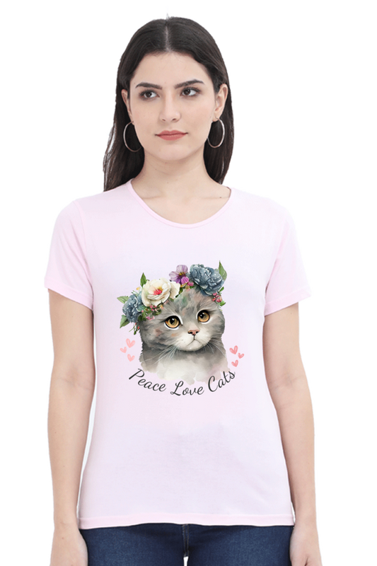 Women's "Peace, Love, Cats" T-Shirt