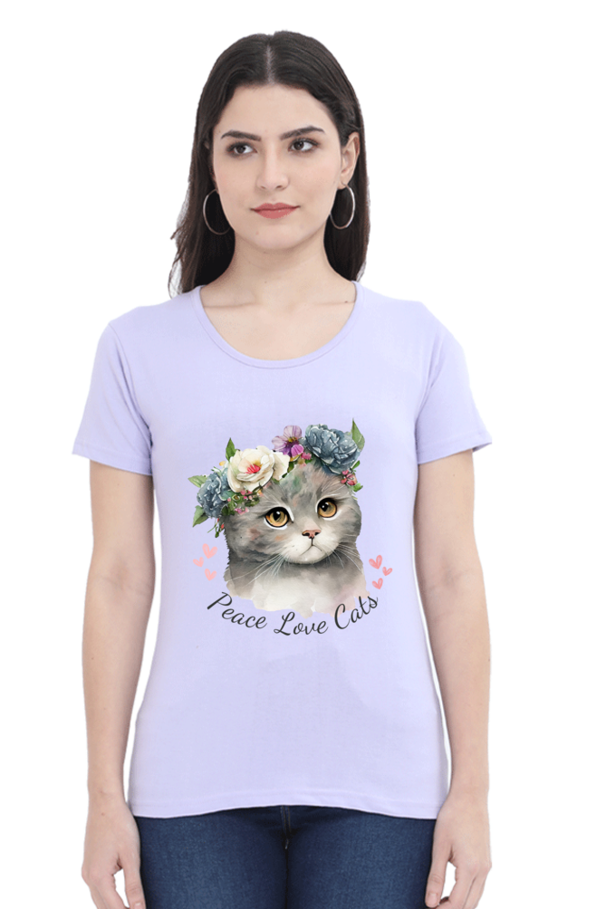 Women's "Peace, Love, Cats" T-Shirt