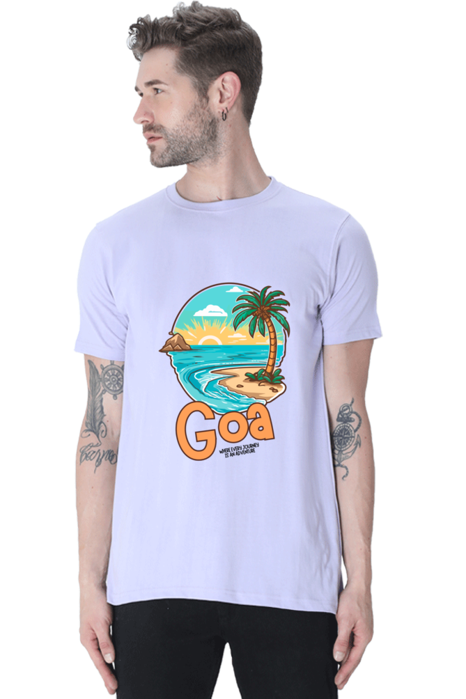 Men's Beach Print T-Shirt