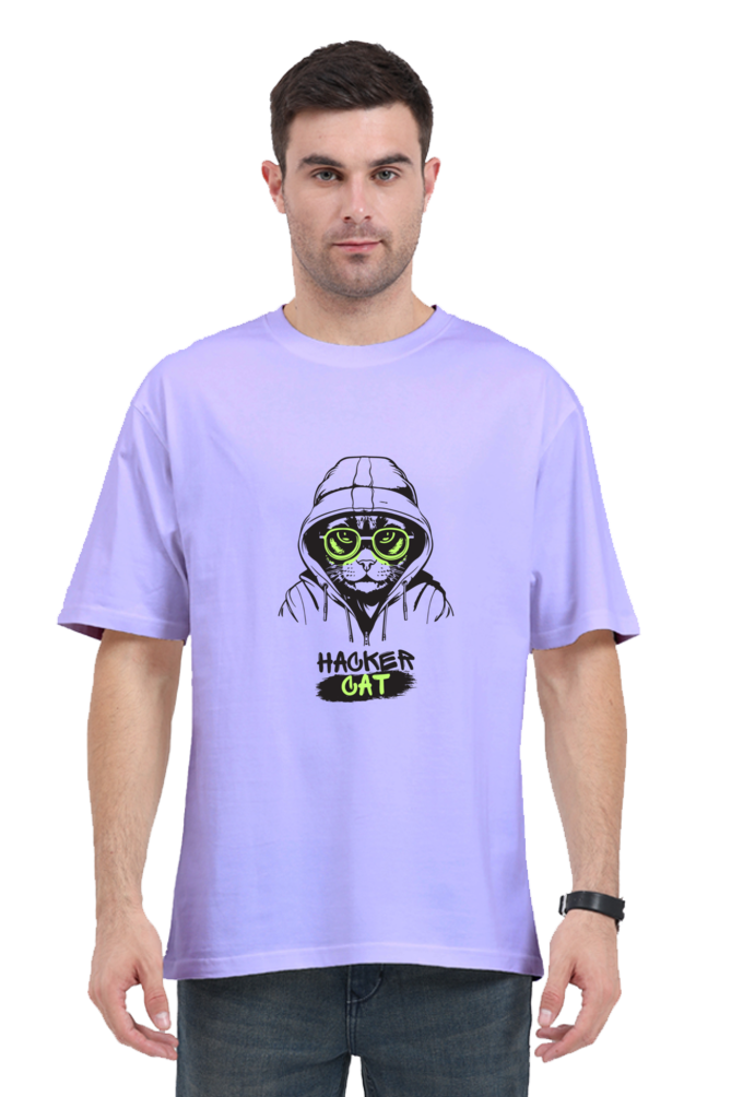 Unisex Oversized “Hacker Cat” T-Shirt