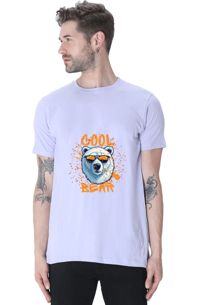 Men's "Cool Bear" Round Neck T-Shirt