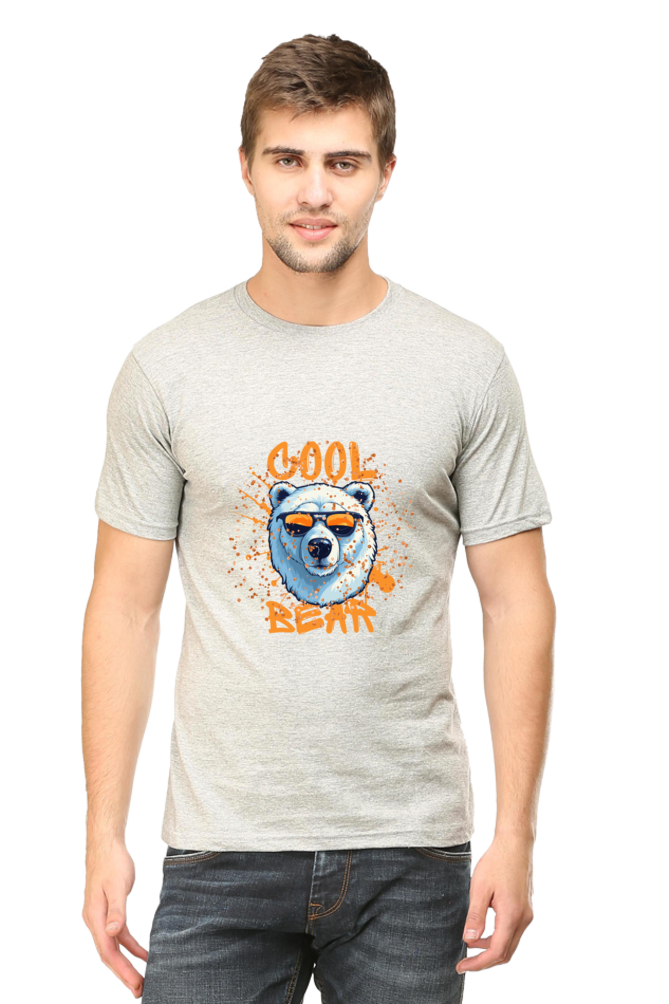 Men's "Cool Bear" Round Neck T-Shirt