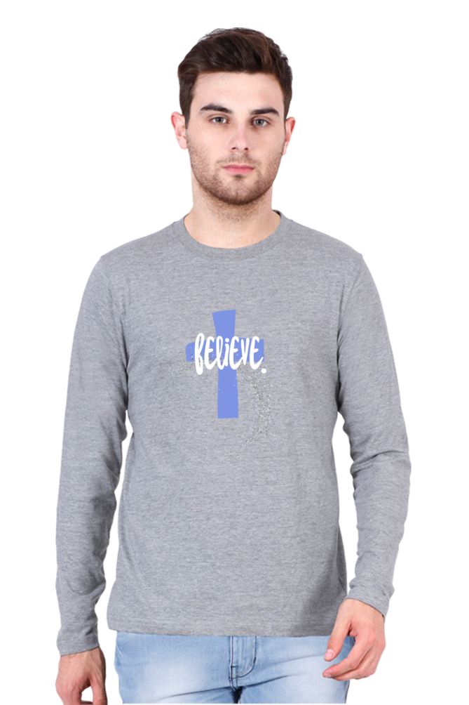 Men's "Believe" Round Neck T-Shirt