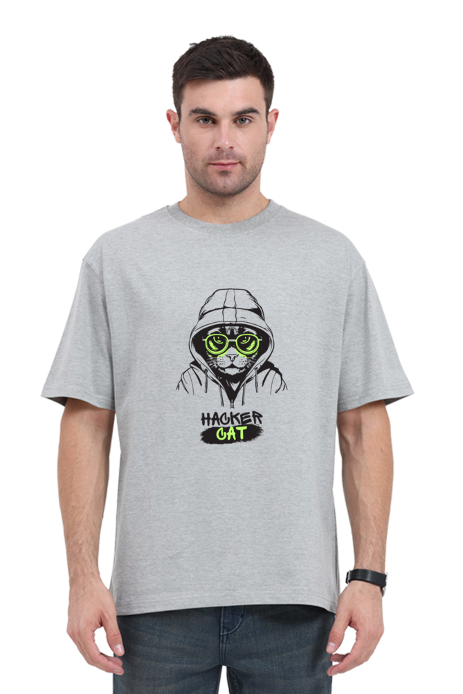 Unisex Oversized “Hacker Cat” T-Shirt