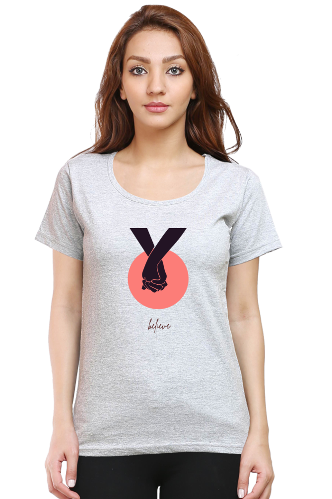 Women's "Believe!" Round Neck Classic T-Shirt