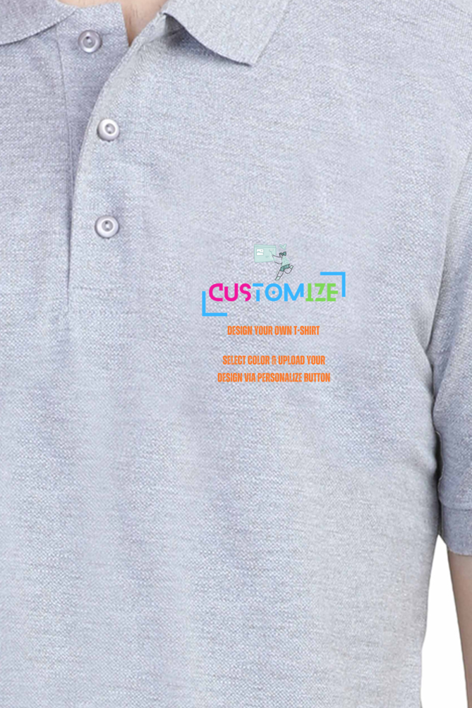 Customizable || Design Your Own Cool T-Shirt || Male Polo Half Sleeve Shirt