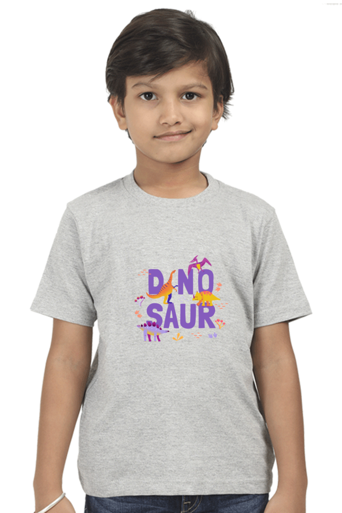 "Boy Round Neck Dinosaur Half Sleeves T-Shirt"