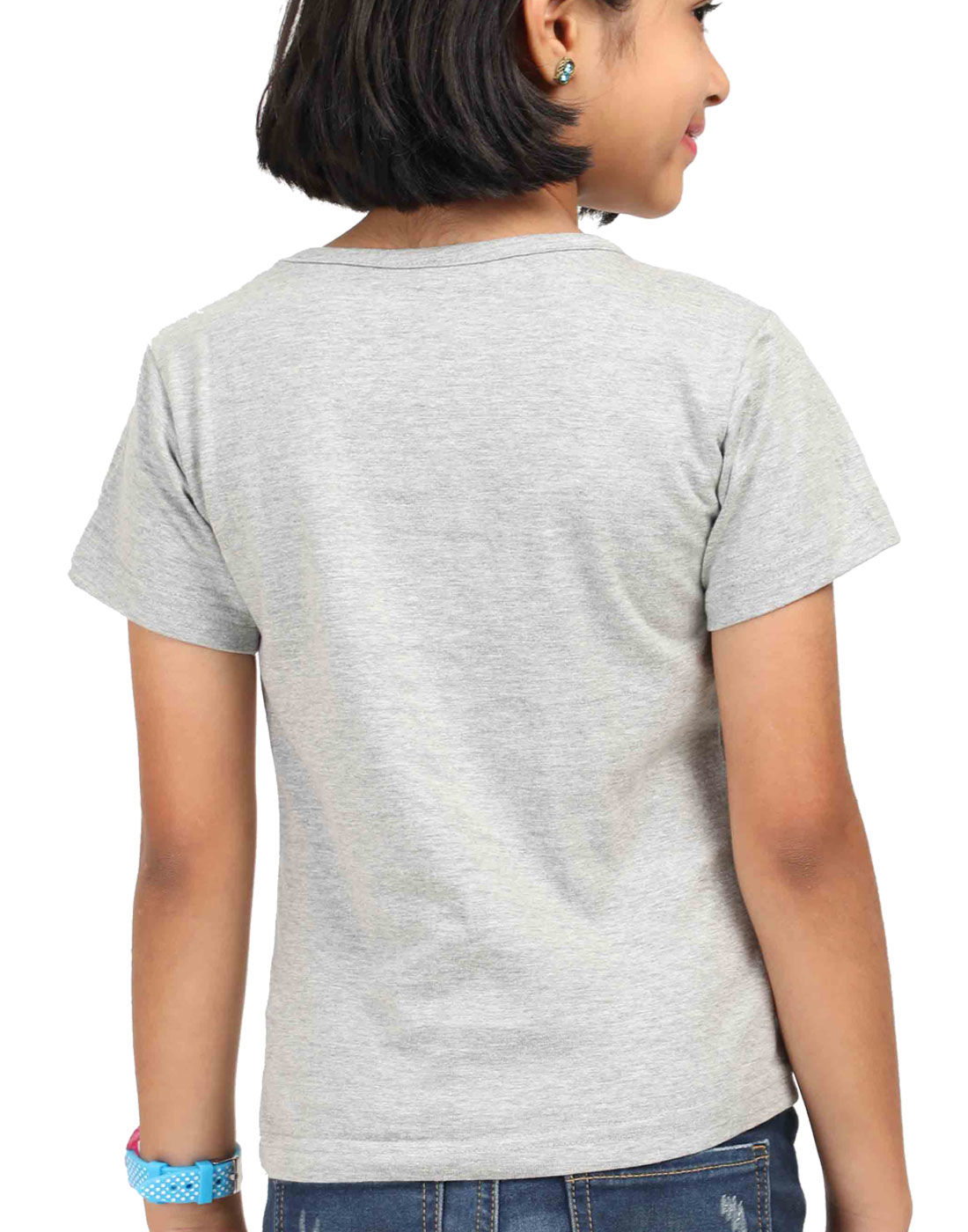 "Girl Round Neck Cutie Half Sleeves T-Shirt"