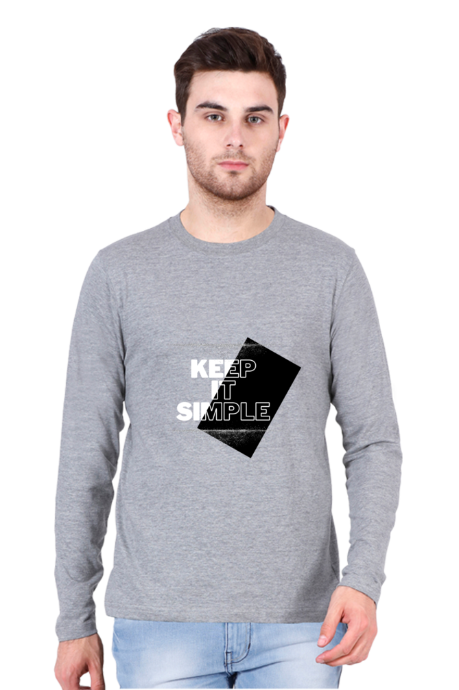 "Keep It Simple" Round Neck T-Shirt for Men