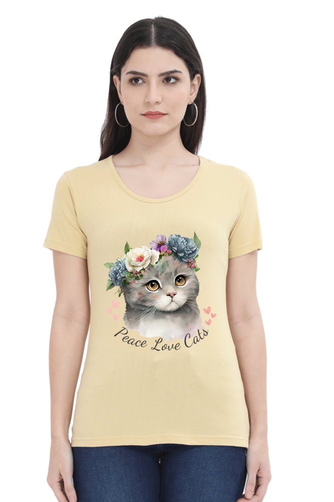 Women's "Peace, Love, Cats" T-Shirt