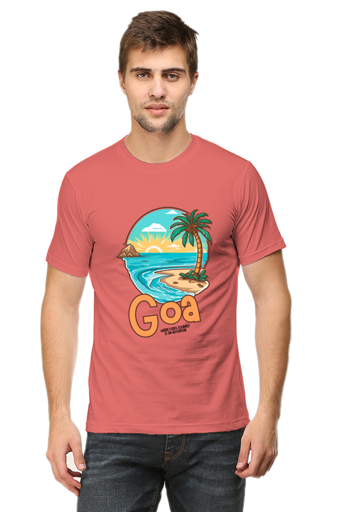 Men's Beach Print T-Shirt