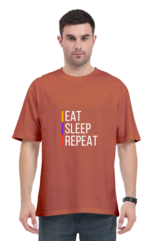 Unisex Oversized "Eat Sleep Repeat" T-Shirt