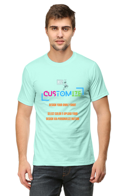 Customizable || Design Your Own Cool T-Shirt || Male Round Neck Half Sleeve T-shirt