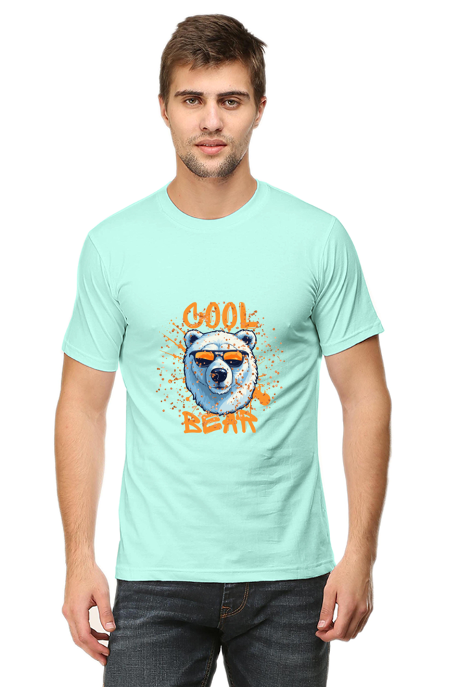 Men's "Cool Bear" Round Neck T-Shirt