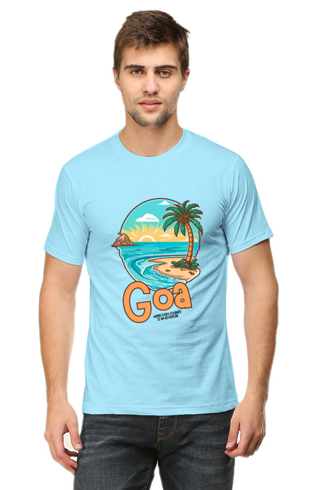 Men's Beach Print T-Shirt