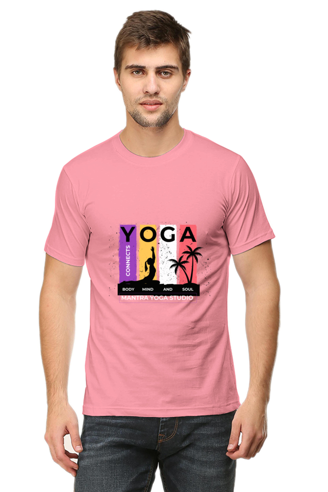 Men's  "Yoga Connects Body Mind and Soul"