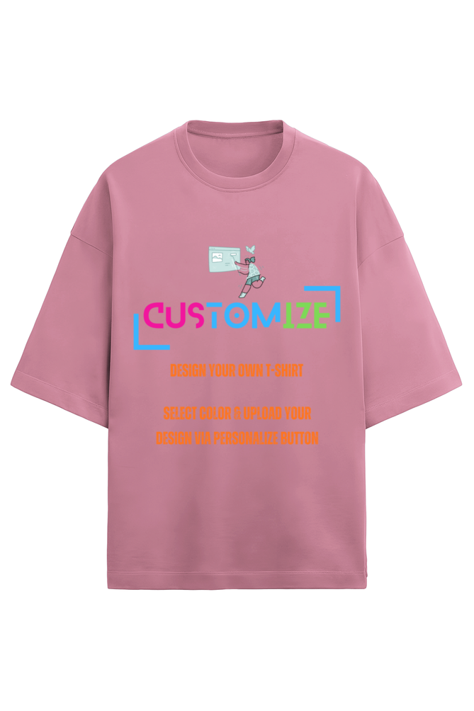 Customizable || Design Your Own Cool T-Shirt || Unisex Terry Oversized T-Shirt