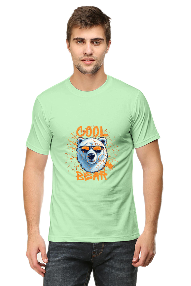 Men's "Cool Bear" Round Neck T-Shirt