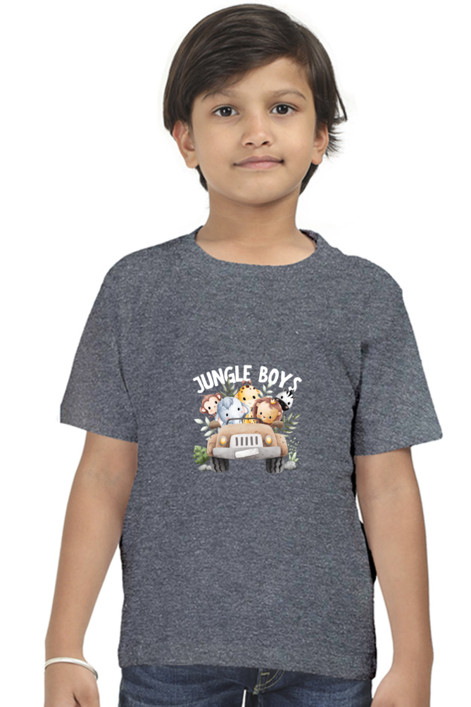 "Boy Round Neck Jungle Boys Half Sleeves T-Shirt"