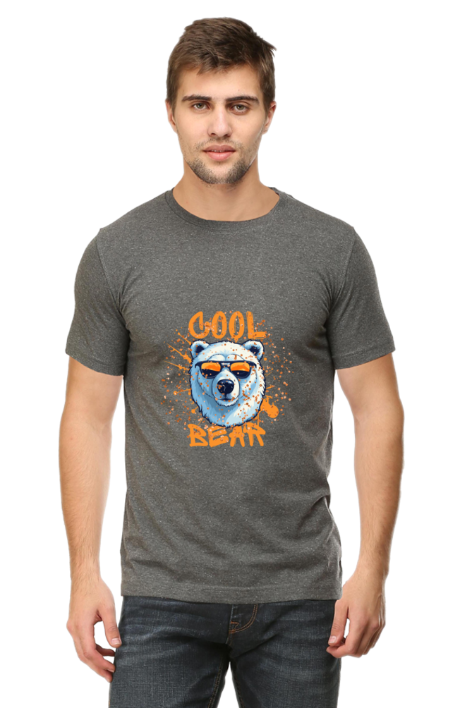 Men's "Cool Bear" Round Neck T-Shirt