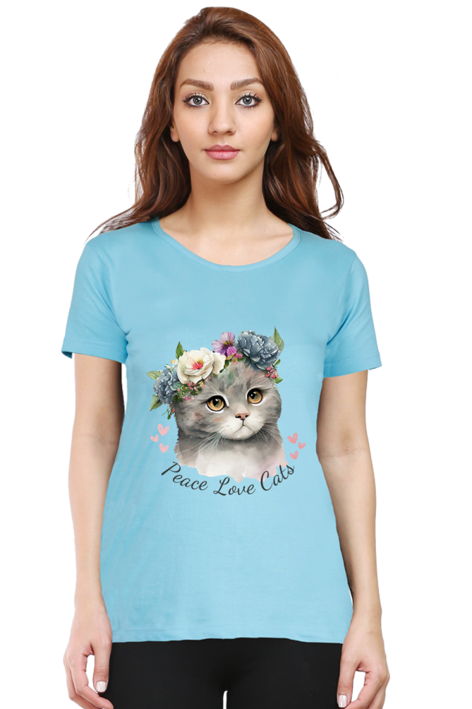 Women's "Peace, Love, Cats" T-Shirt