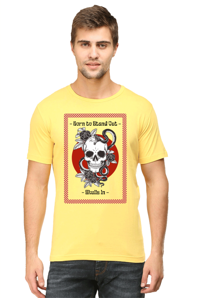 Men's "Born to Stand Out" Round Neck T-Shirt