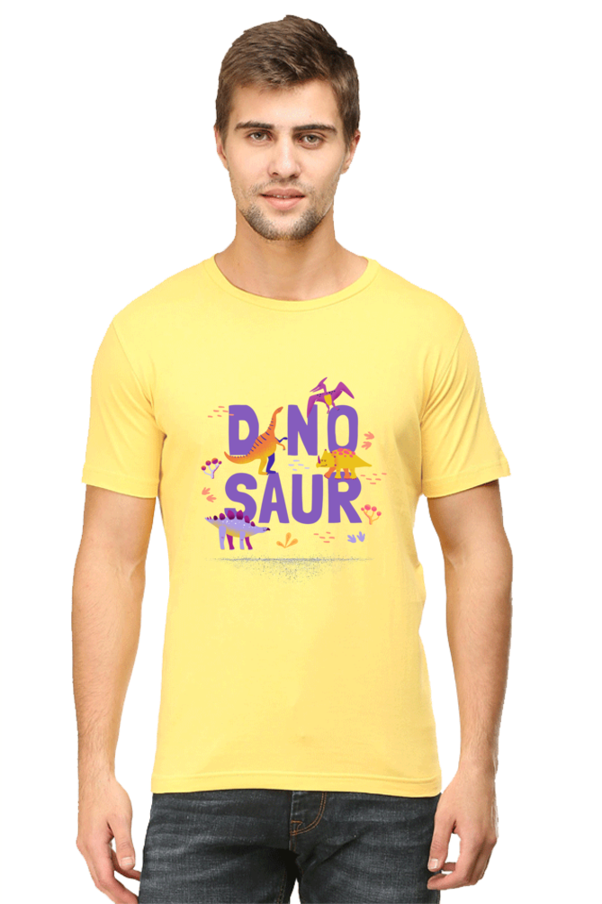 Men's Dinosaur Round Neck T-Shirt