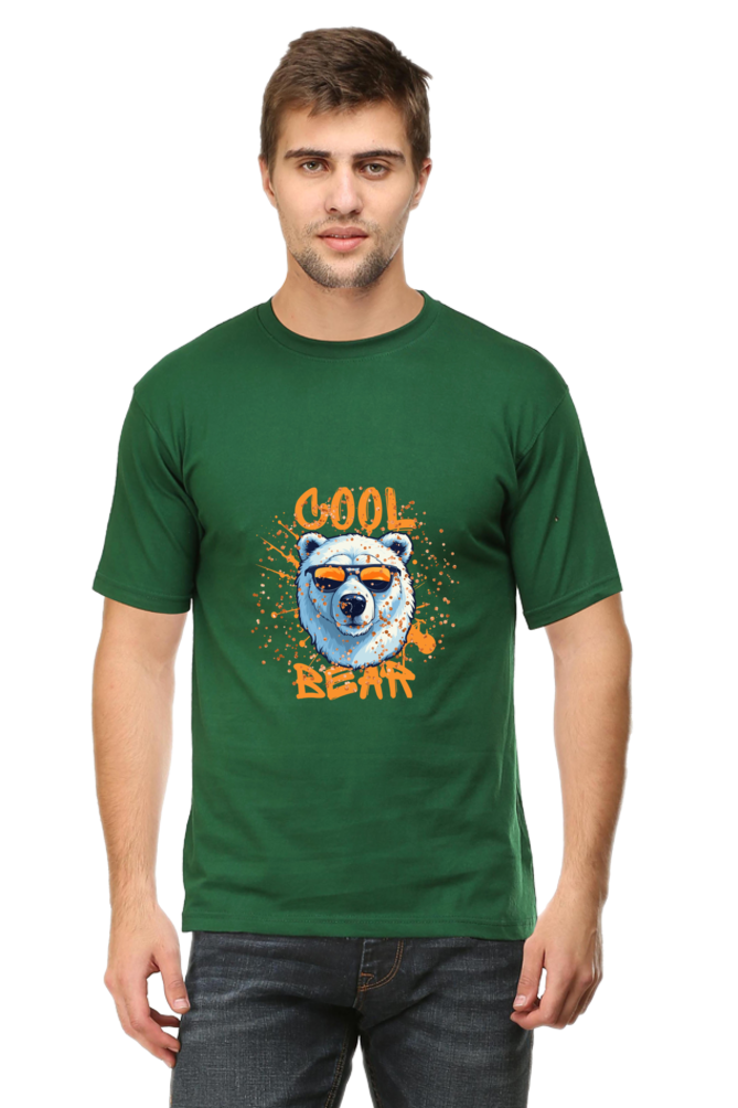 Men's "Cool Bear" Round Neck T-Shirt