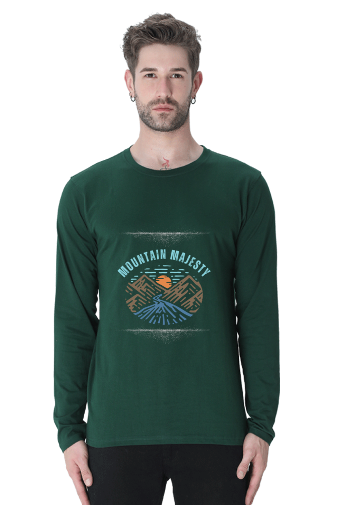 "Mountain Majesty" Round Neck T-Shirt for Men