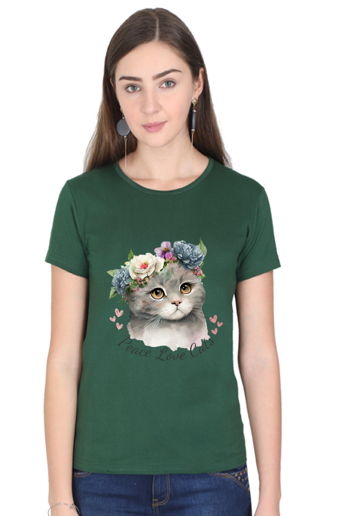 Women's "Peace, Love, Cats" T-Shirt