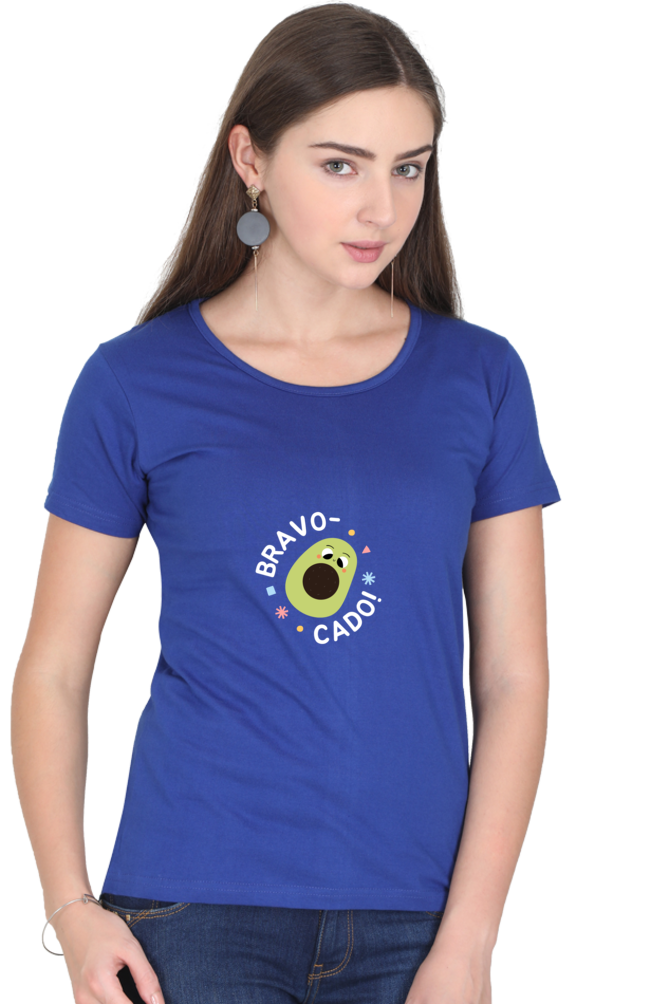 Women’s “Bravo-Cado” Round Neck Half Sleeve T-Shirt