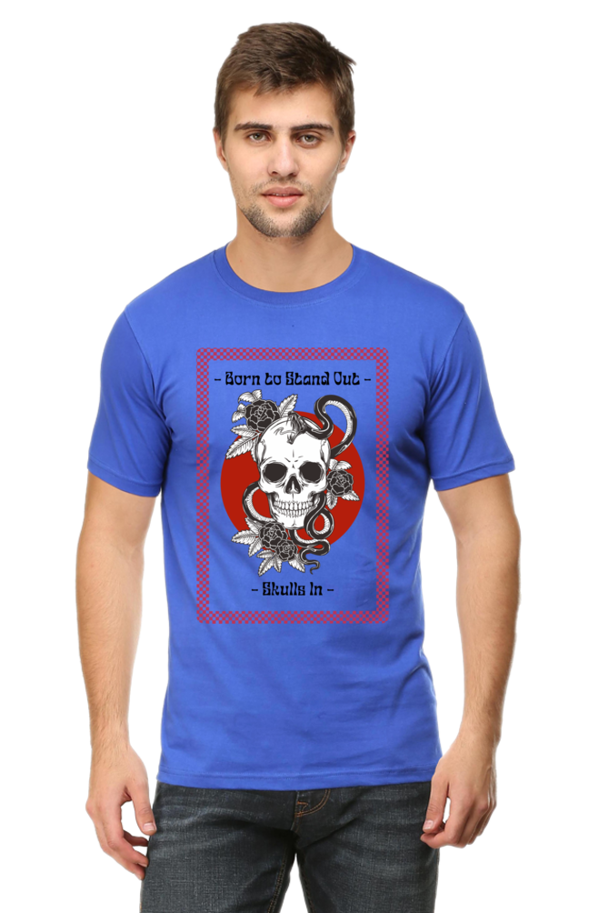 Men's "Born to Stand Out" Round Neck T-Shirt