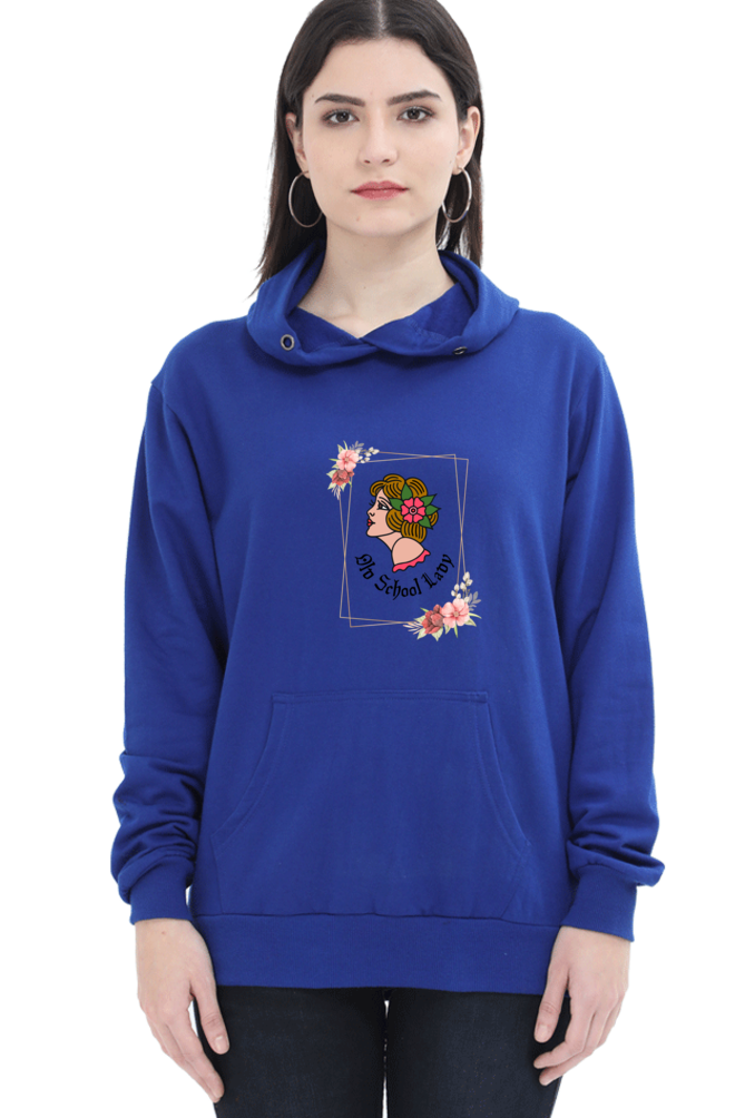 Unisex "Old School Lady" Hooded Sweatshirt